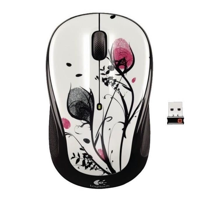 Souris sans fil M325 White Dots, Logitech - Souris bureautique - Top Achat