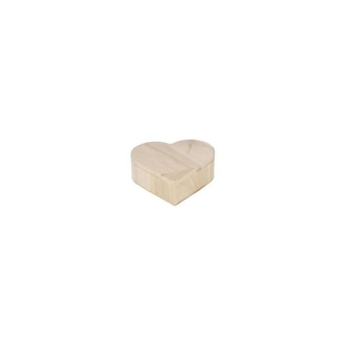 Boîte en bois 'Artemio' Coeur 14 x 15 x 5 cm