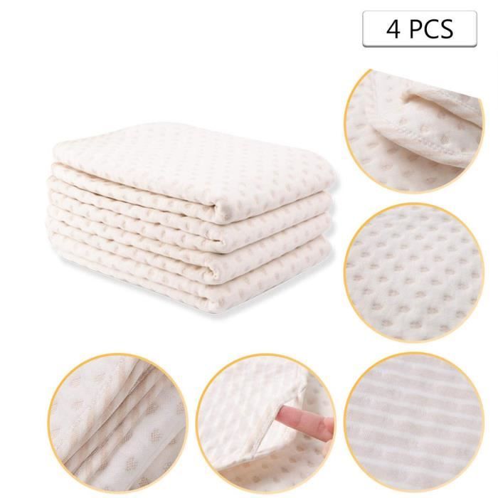 lot de 4 Alèses Chien Lavables, Tapis d’Apprentissage de la Propreté pour Chat Chiot Chihuahuas (50 * 70cm)