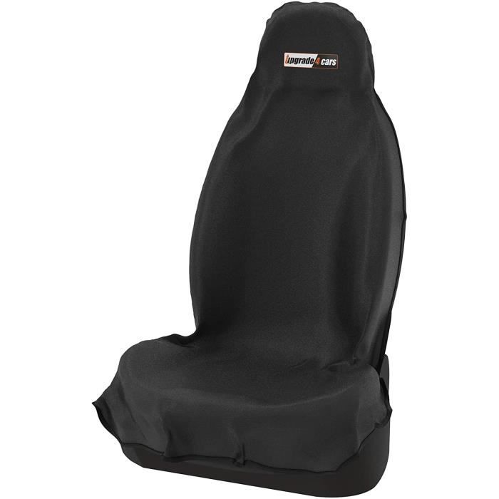 upgrade4cars Housse de Siege Voiture Universelle Avant Individuel Noir Impermeable pour Sport Chien Enfant Conducteur Protection Siè