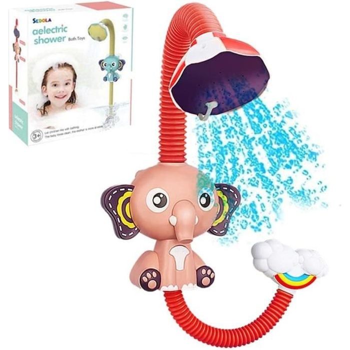 Jouet jeux douchette électrique enfant et bébé jouet nuages et éléphant de salle de bain pour les enfants