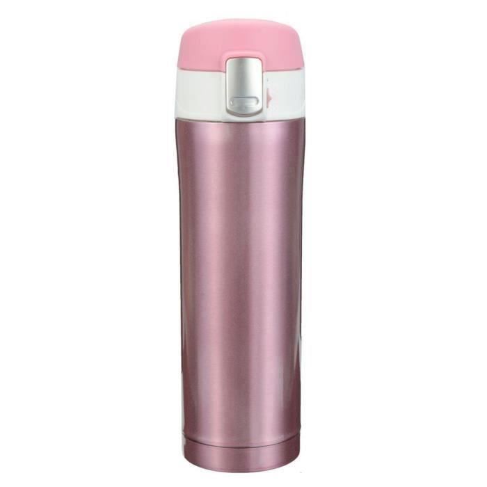 500ml Thermos de the, Mug isotherme d'acier inoxydable, tasse cafe, bouteille d'eau 12 heures pourpre A50666