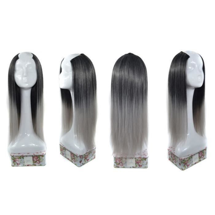 Perruque de mode Women Straight Weft Synthetic Hair U Part Lace Wig Lifelike Human HairHHY70719011F_SAN505 Ve49426