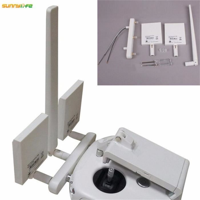 Drones,DJI Phantom 3 4K télécommande WIFI panneau antenne 7dBi amplificateur de Signal amélioré longue portée antenne de