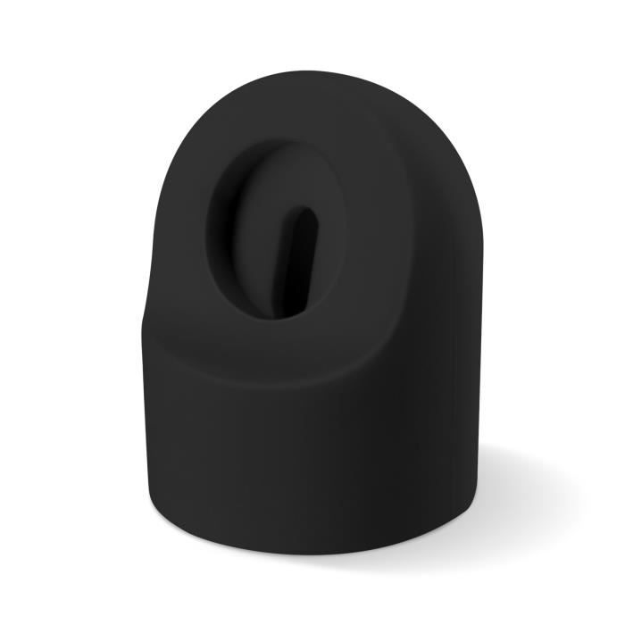 Support Bureau Chargeur MagSafe Apple Watch Silicone Gel Anti-rayures Noir