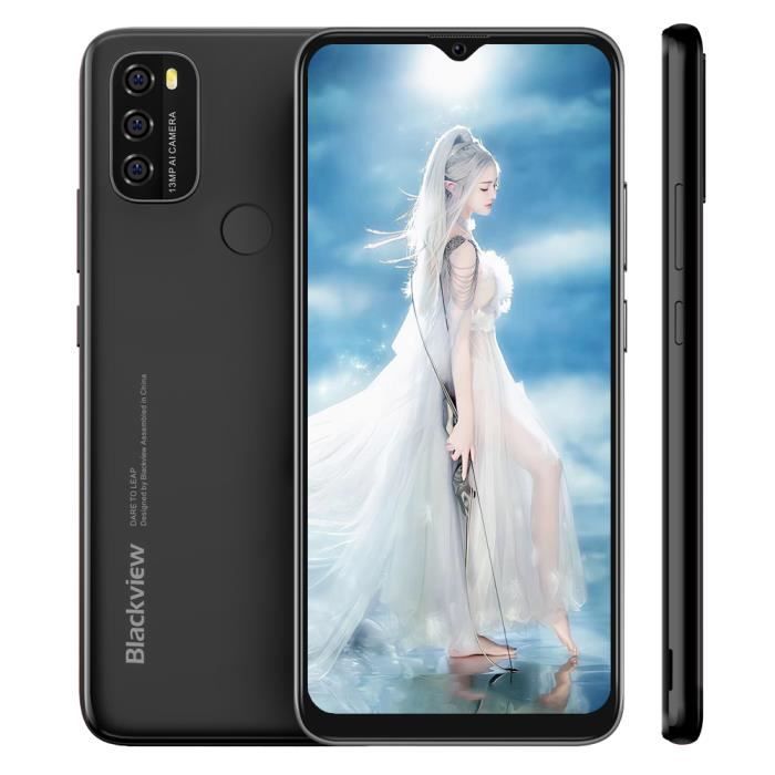 Blackview Smartphone 4G A60 Pro 6.1- Écran 3Go + 16Go Empreintes digitales Android 9.0 Téléphone portable - Noir