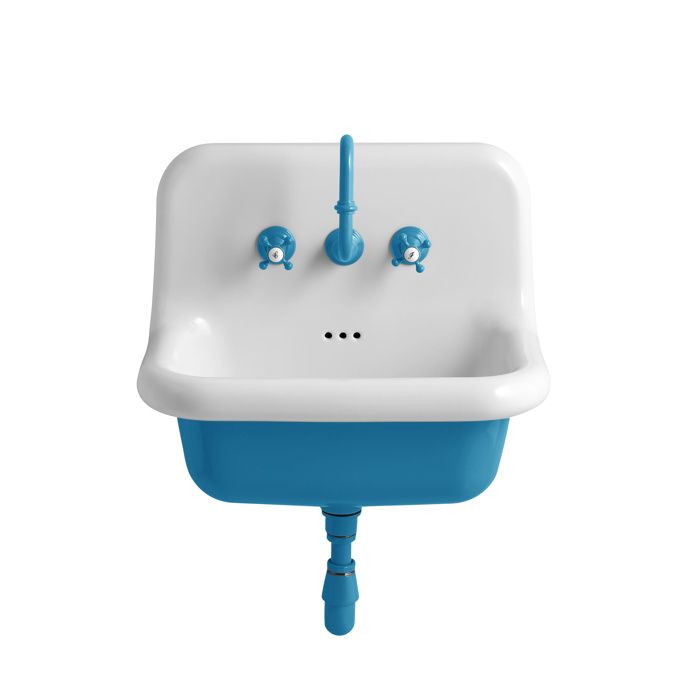 Lavabo en céramique émaillée 60 cm True Colors - Bleu