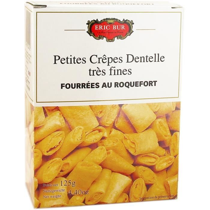 ERIC BUR Crêpes dentelles Fourrées au Roquefort - 125 g