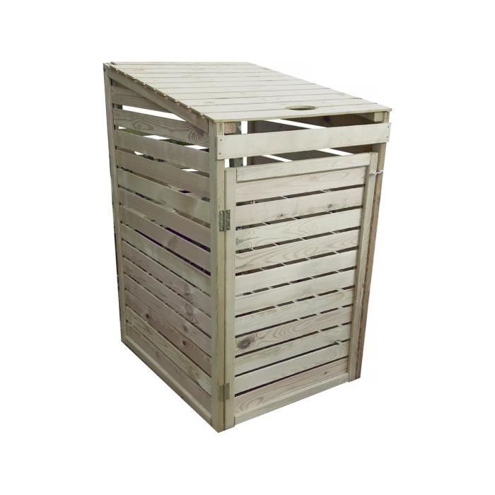Cache pour poubelle simple - 80 x 90 x 135 cm - Bois