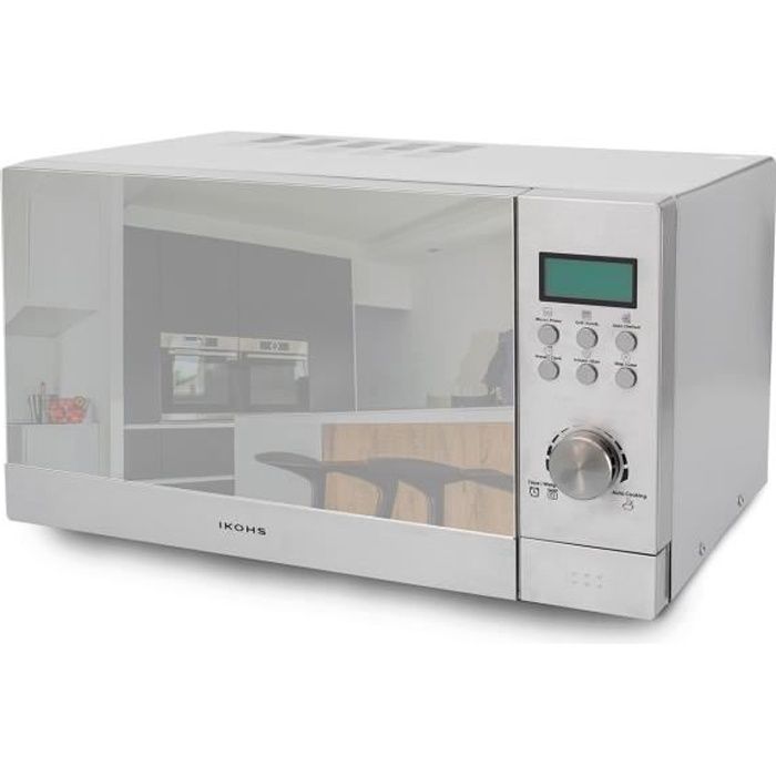 Micro ondes HW800 Grill IKOHS 23L 5 fonctions Defrost FOUR Menu 28X48X36