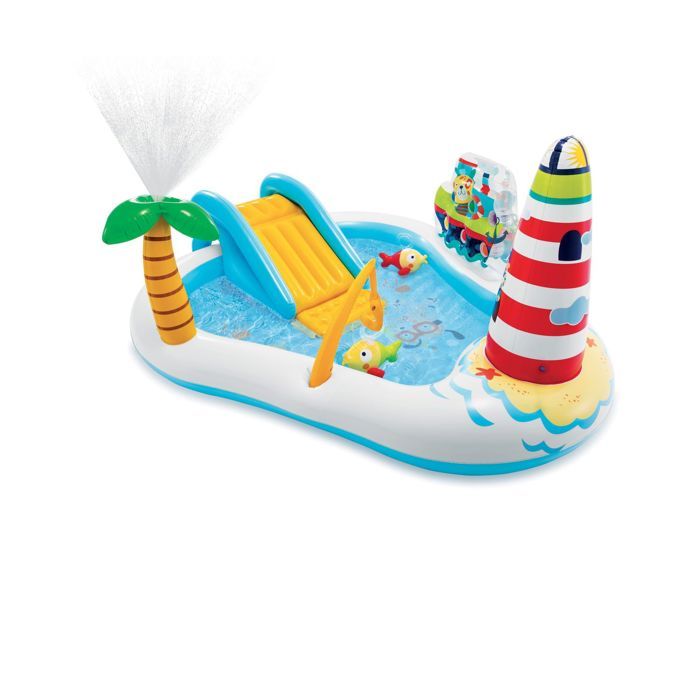 Aire de jeux gonflable Sea Paradise - L. 218 x l. 188 cm - Blanc