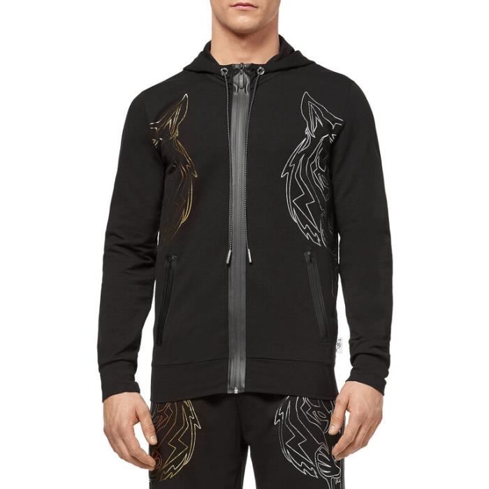PLEIN SPORT Jogging Jacket -Inside Strong- - Black - for Men - Référence MJB0508SJO001N02