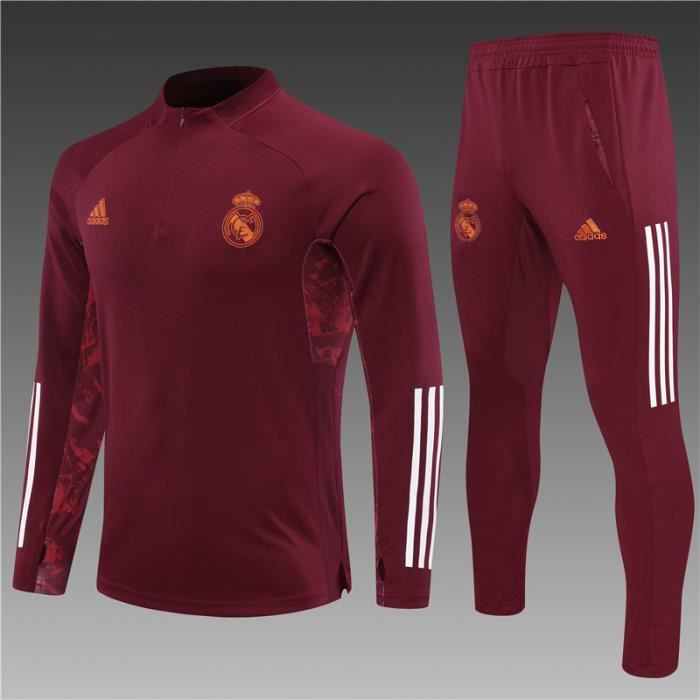 Survêtement Foot Homme Real Madrid,Maillot Foot Enfants Garçon Homme 2021 Survêtement Foot Maillot de Foot,Haut et Pantalon