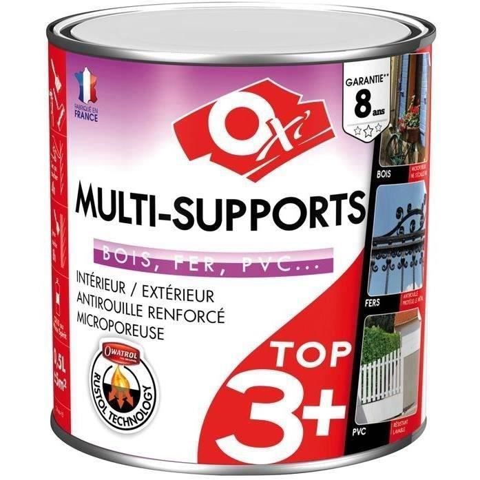 OXI Peinture Top 3 - Bois / Fer / PVC / Satin - 500 ml - Vert