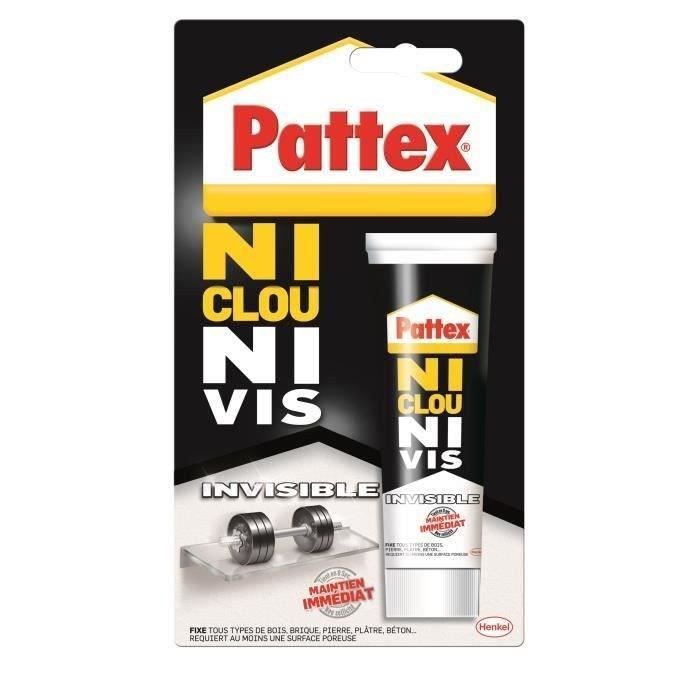 Colle Ni clou ni vis invisible Pattex - Tube 40 ml
