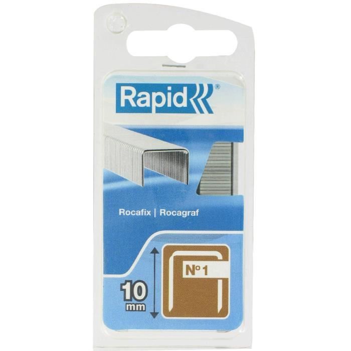 RAPID Agrafes N°1/10 mm galvanisées en fil plat