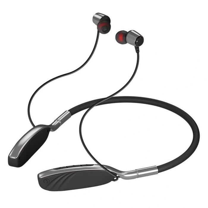 Sans fil Oreillettes étanche Neckband Salut-Fi stéréo sport écouteurs gris
