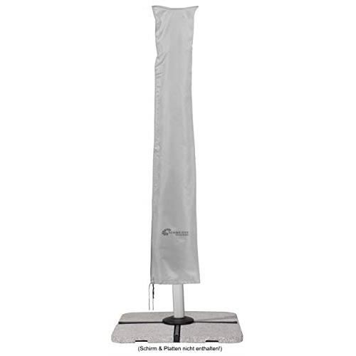 Schneider housse de protection pour parasols excentrés,?gris argenté,?jusqu'à 400 cm Ø & 300x300 cm