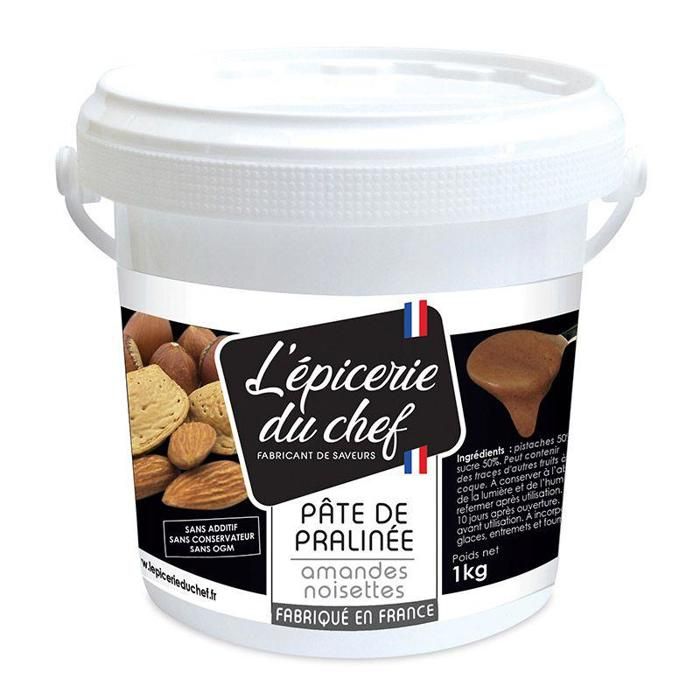 Pâte de praliné amandes noisettes 1 kg