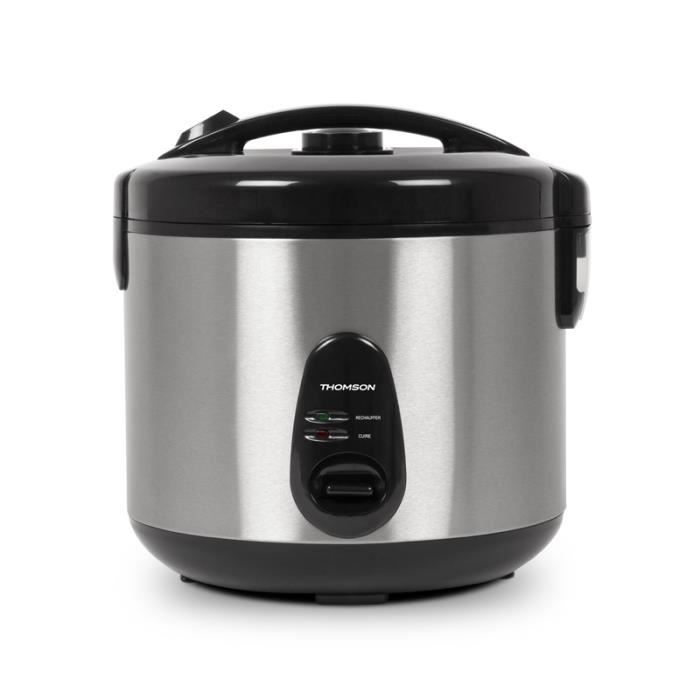 THOMSON - THRC918X - Cuiseur à riz - 700 Watts - 1,8 litres - Maintien au chaud - Cuve antiadhésive amovible - Inox