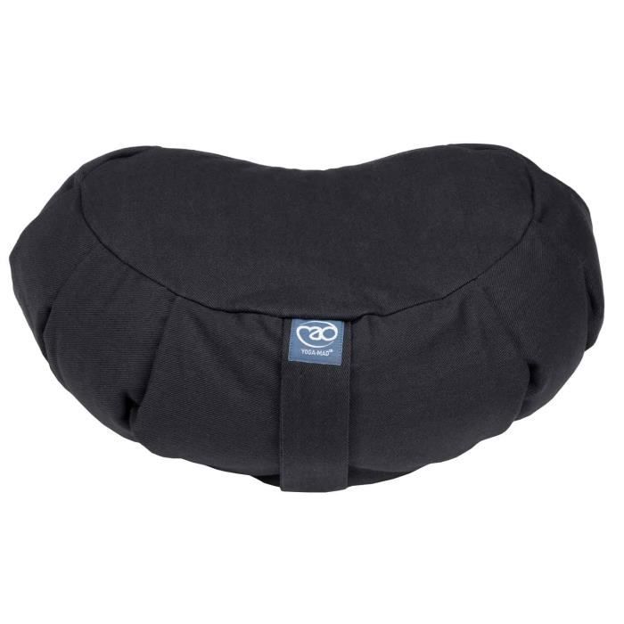 Coussin de Méditation Zafu Demiune-Noir - Yoga Mad