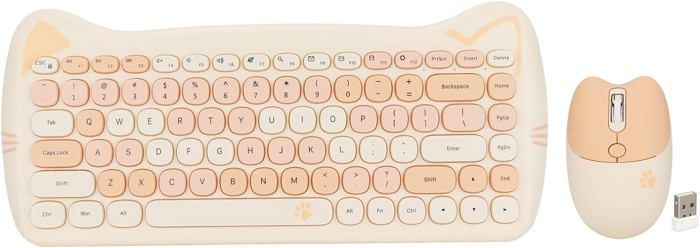 Clavier Et Souris Sans Fil 2,4 G En Forme De Chat Mignon, Technologie ...