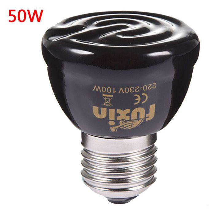 Meilleurs prix pour Lampe chauffante infrarouge pour reptiles, ampoule en céramique 50W pour terrarium, chauffage animalier