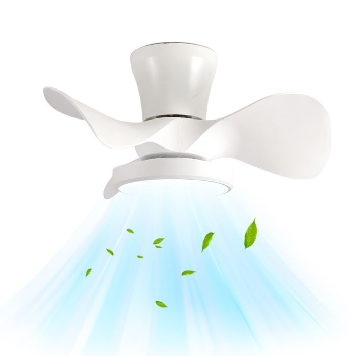 Ventilateur pour chambre denfant intensité lumineuse réglable à 6 vitesses couleur de lumière - ultra silencieux blanc