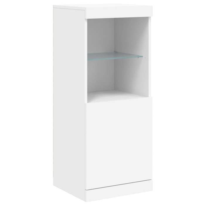 Buffet bahut - HELLOSHOP26 - Moderne - Éclairage LED - Bois dingénierie - 41 x 37 x 100 cm