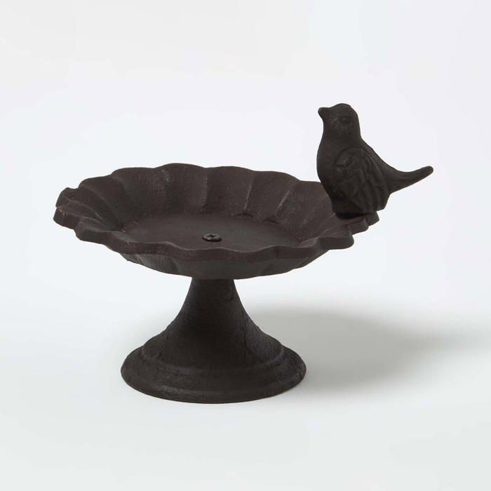 Meilleurs prix pour Bain pour oiseaux - HOMESCAPES - Abreuvoir en fonte - Décoration de jardin extérieur