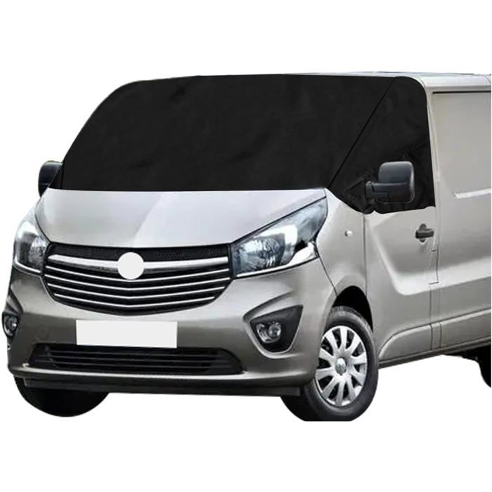 CICMOD Housse De Protection Pare-Brise Avant VW T5 T6 - Ensemble 8 Pièces Argentée Avec Sac De Rangement Et Ventouses