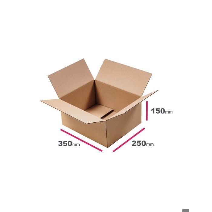 Lot 20 Cartons Varia X-Pack 5 - 350x320x80mm - Livrés à Plat - Autocollants Extra-Forts