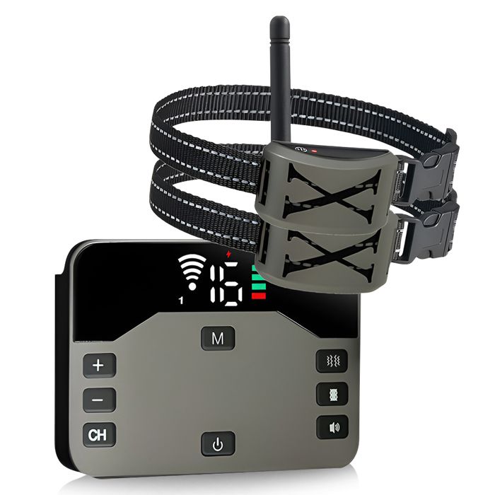 Comparer les prix de Clôture Électrique Sans Fil - 2 En1 Clôtures Anti-Fugue pour Chiens - portée contrôlable de 20 à 300 m - IPX65 Étanche