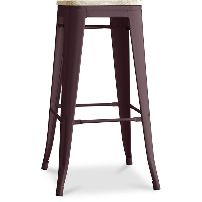 Tabouret Bistrot Metalix - 76 cm - Métal et bois clair Bronze