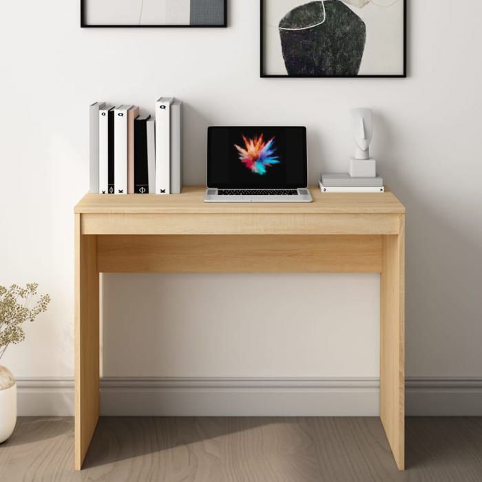 Bureau droit - GKK - Bureau informatique - Chêne sonoma 90x40x72 cm - Bois dingénierie @509@