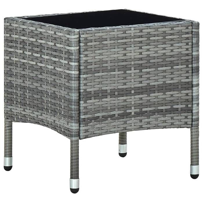 Vidaxl Table de jardin 40x40x45 cm Gris - vue 2