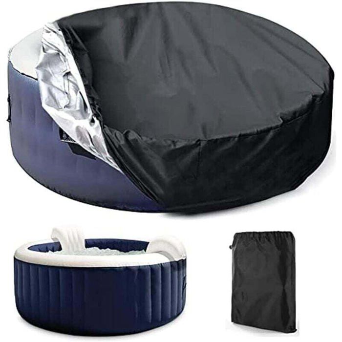 Housse de protection pour piscine ou spaHousse de protection solaire ronde pour spa dextérieurÉtanche anti poussière imperméab