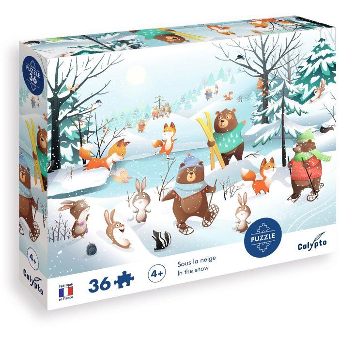 Puzzle - SENTOSPHERE - 36 pièces - Dans la neige - Toucher Soyeux - Impression 7 couleurs - Dès 4 ans Puzzle - SENTOSPHERE - 36 pièces - Dans la neige - Toucher Soyeux - Impression 7 couleurs - Dès 4 ans