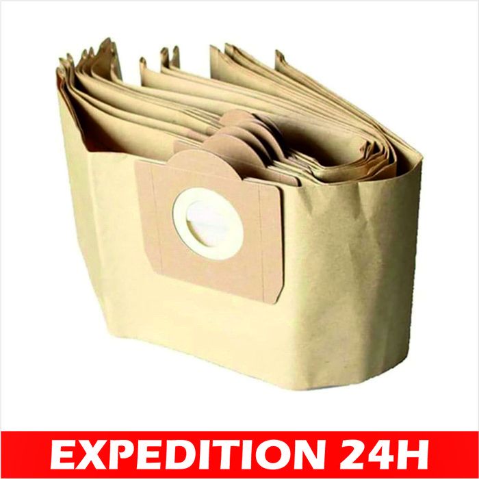 Accessoire aspirateur - ZISONIX - WD3 / WD3200 / WD3500P - Lot de 5 - Sacs droits - Compatible WD3 Series - Zisonix