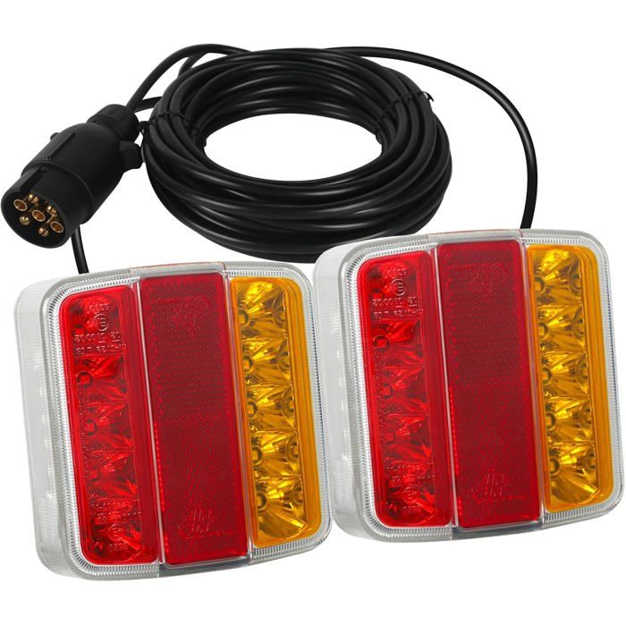 Dilwe Feu arrière de camion 1 paire 20LED remorque camion feu arrière clignotant indicateur Dilwe Feu arrière de camion 1 paire 20LED remorque camion feu arrière clignotant indicateur