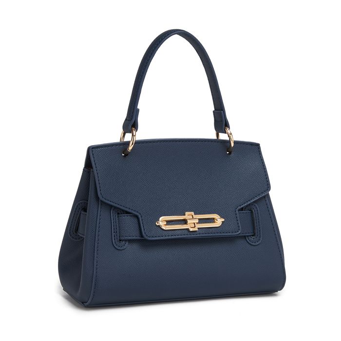 Sac à main - MISS LULU - Bandoulières - Marine - PU (cuir synthétique) - 24x17x10 cm Sac à main - MISS LULU - Bandoulières - Marine - PU (cuir synthétique) - 24x17x10 cm