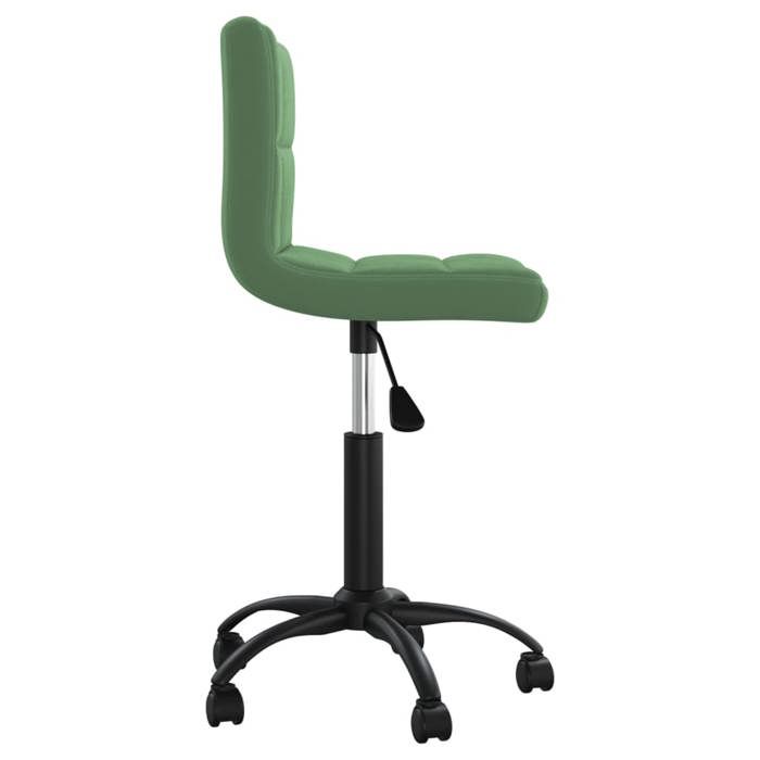 Chaise pivotante de salle à manger - vidaXL - Velours - Vert foncé - 40x47x(76-87 5) cm - Pivotement 360° - Roulettes