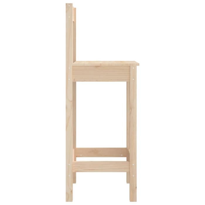 TOP 2026 Chaises de bar lot de 2 - pour Adulte/enfant - 40x415x112 cm bois de pin solide TT690