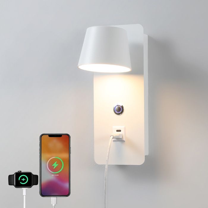 Applique murale blanche 7 5 W style nordique applique murale de fond de canapé de salon lumière dambiance LED rota