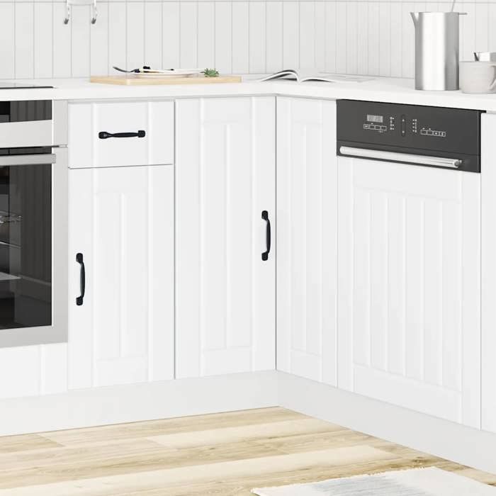 BUFFET dangle de cuisine - Vaisselier/Armoire rangement - Lucca blanc bois dingénierie 75.5x75.5x81.5 cm L494