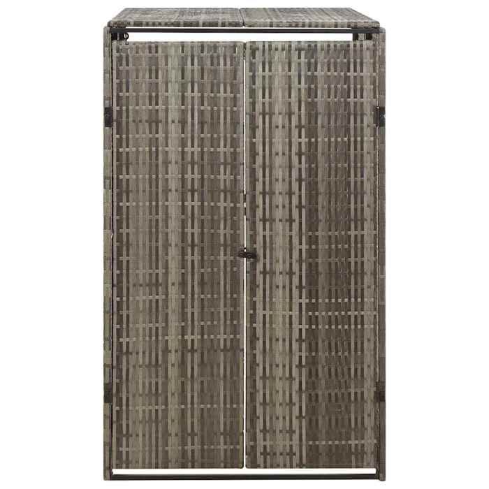 Abri pour poubelle Moderne - NGM - Coffre doutils/Armoire Bas poubelle - Gris 70x80x117cm Résine tressée B780907611