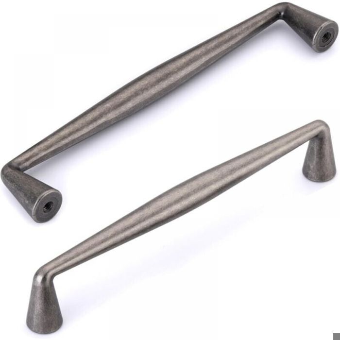 Poignées de meubles vintage - Unbrand - 96 mm - Lot de 6 - Argent antique - Style rétro - Facile à installer - Durable