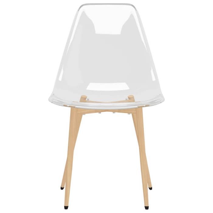 Chaises cuisine(4 pcs) - Transparent - Chaises à manger - 4 personnes - Transparent PET 46x52x84 cm F2886