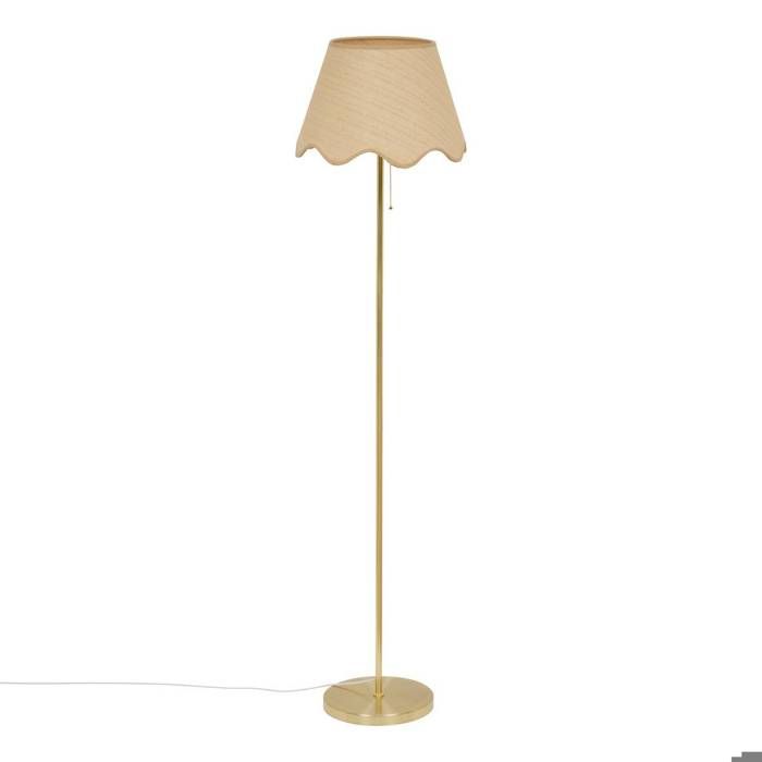Lampadaire Flore cylindrique H.150cm doré