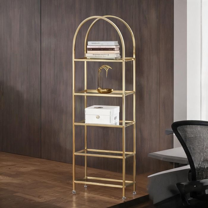 23.6 x 11.8 x 68.9 in and 60 x 30 x 175 cm Bookcases and Shelves with arche dorée